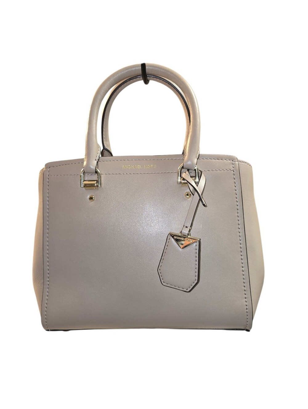 Michael Kors Beige/Taupe Structured Satchel With Crossbody Strap